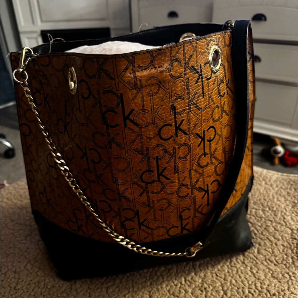 Calvin Klein Brown and Black Women's Bag